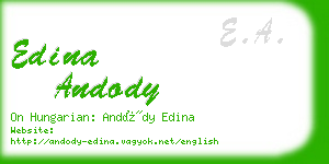 edina andody business card